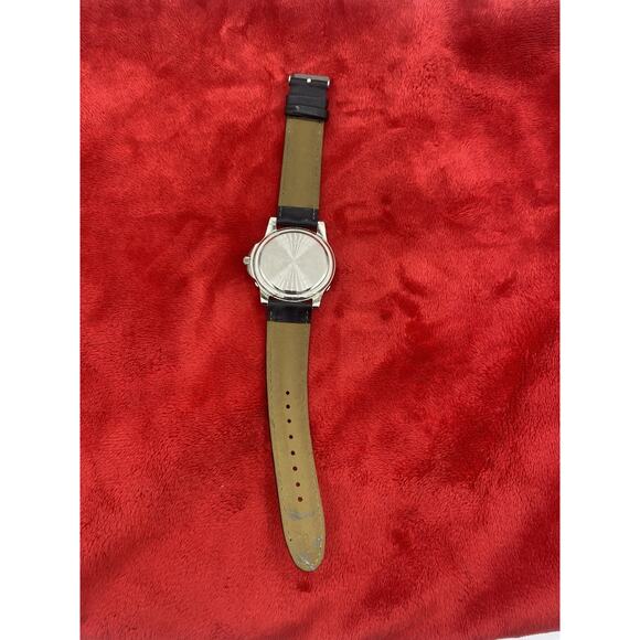 KNX Men's Quartz Watch Stainless Steel Case Brown Leather For Parts Need Repairs - Picture 4 of 10